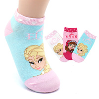 韩国进口Frozen冰雪奇缘儿童夏季短袜宝宝袜子棉袜 3双一组