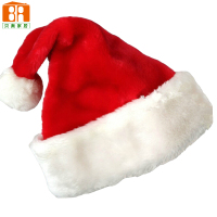 圣诞节服装帽子 儿童成人高档金丝绒圣诞帽长毛绒圣诞老人帽子