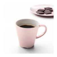 宜家IKEA代诺拉大杯杯子咖啡杯淡粉红米黄蓝灰色正版包邮