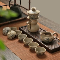 粗陶懒人全自动茶具 整套功夫茶具养生陶瓷茶杯茶具配件茶壶复古