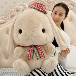 垂耳兔公仔宝宝毛绒玩具兔子抱枕玩偶儿童布娃娃七夕节女生礼物
