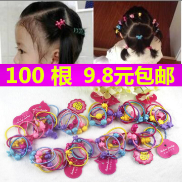 100根韩版女儿童发绳批发发带头饰头绳发饰发圈饰品小孩橡皮筋
