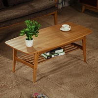 茶几实木简约日式白橡木功夫茶几现代小户型长方形咖啡桌北欧家具