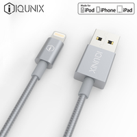 iQunix iphone7金属编织数据线 MFI认证苹果手机lightning充电线