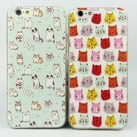iphone6s手机壳苹果4.7保护套iPhone6splus5.5软壳硅胶小猫可爱潮