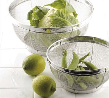 【现货】日本制 Zakka 优质不锈钢细孔晾网 蔬菜水果晾碗 沥水篮