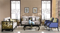 新中式沙发 水曲柳实木沙发组合 家具会所沙发罗汉塌简约古典风