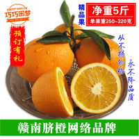 巧巧正宗赣南脐橙精品果5斤包邮 赣州信丰脐橙 橙子甜橙 新鲜水果