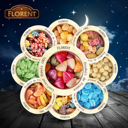 法国进口糖果Florent费罗伦水果味硬糖果送人生日礼物铁罐装礼盒
