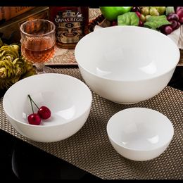 饭碗汤碗面碗汤盆4.5寸6寸8寸纯白色骨瓷奥碗陶瓷碗家用可微波