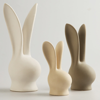 北欧抽象动物摆设陶瓷工艺品简约时尚现代创意软装饰兔子摆件