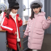 儿童羽绒服女童中长款2016冬季新款童装羽绒服韩版中大童外套加厚