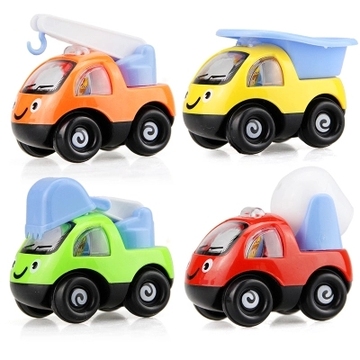 特价儿童卡通Q版惯性玩具回力车工程车挖掘机幼儿园早教小汽车