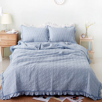 夹棉床单水洗绗缝被夏被枕套三件套1.8/1.5/2.0m2.3米厚单件床盖