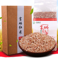 湖北恩施特产杂粮一年一熟绿色天然富硒大米红米饭红糙米500g盒装