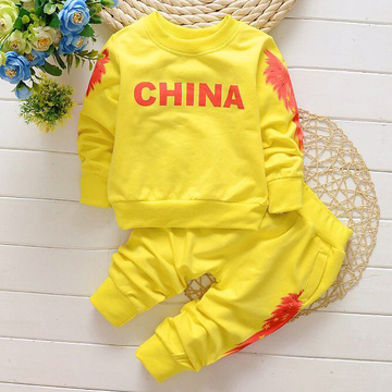 童装套装2016新款春装中小童全棉儿童运动休闲中国风套装1-5岁潮