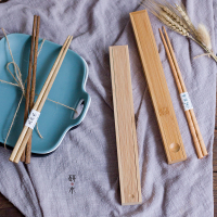 研木便携筷子木盒 木筷子盒木质餐具 学生旅行筷子木盒套装礼盒