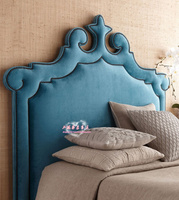后现代床软包公主床 美式布艺 新古典创意形象床 床头样板间床