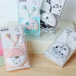 韩版创意卡通入耳式耳机带麦线控可爱男女生音乐动漫耳麦带收纳盒