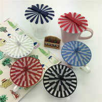 包邮出口日本硅胶杯盖无毒创意防尘防漏星星陶瓷办公室马克杯盖子