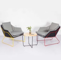 定制铁艺沙发北欧设计师沙发椅工业风创意工作室单人网咖沙发餐椅