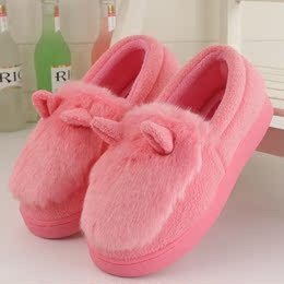 韩版机洗女秋冬季棉拖鞋女包跟月子鞋平底保暖居家室内防滑棉拖鞋