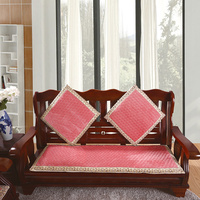 红木沙发垫简约现代四季布艺客厅木头坐垫单个三人长垫子组合防滑