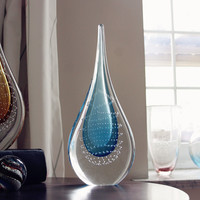 彩璃。玻璃手工艺品原创设计 家居摆件家庭装饰抽象幻彩气泡水滴