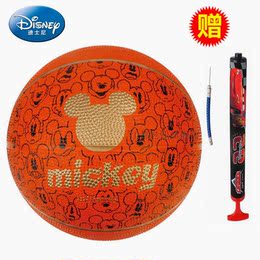 DISNEY/迪士尼儿童篮球幼儿园专用球5#胶篮球小学生玩具球送气筒