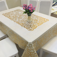 长方形防水防油耐热桌皮搭配软质玻璃台布PVC塑料免洗大餐桌桌布