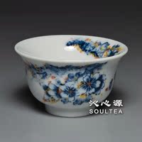 【沁心源】台湾陶艺师 琼方 粉彩杯 茶杯 手绘 人文杯 QF41FJ