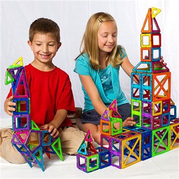 磁力片积木百变魔力提拉磁性磁片积木磁铁拼装建构片益智儿童玩具