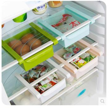 厂家直销冰箱保鲜隔板层多用整理收纳架创意厨房抽动式分类置物盒