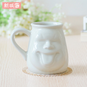 新城忆 新奇搞怪小丑陶瓷杯子 创意个性茶杯咖啡杯儿童水杯马克杯