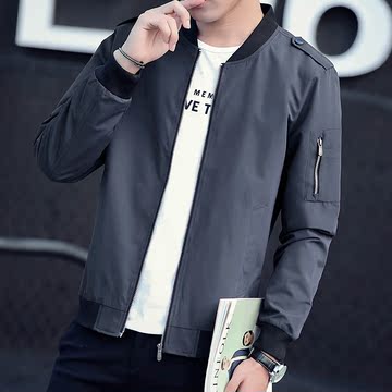 2016男士新款秋季薄款外套韩版修身棒球服青年潮流男装飞行员夹克