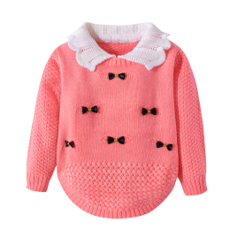 女童秋装打底衫婴儿童装秋季1-3岁半套头针织衫2-4女宝宝针织毛衣