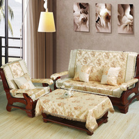木沙发垫三人组合现代单人布艺简约联邦四季中式木头红木沙发坐垫