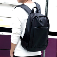 双肩包男PU女包韩版高中学生书包学院风休闲包电脑背包旅行双肩包