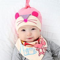 新生儿帽子胎帽婴儿帽子0-3-6-12个月春秋季女宝宝纯棉秋冬男女童