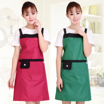 韩版时尚防水围裙咖啡厅工作服围裙袖套套装创意可爱家居厨房围裙