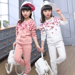 女童秋装套装2016新款13韩版秋季10大童服装12岁中大童休闲二件套