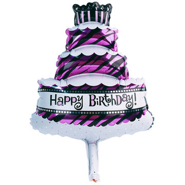 铝膜生日蛋糕气球装饰庆生派对布置气球活动布置气球迷你小蛋糕