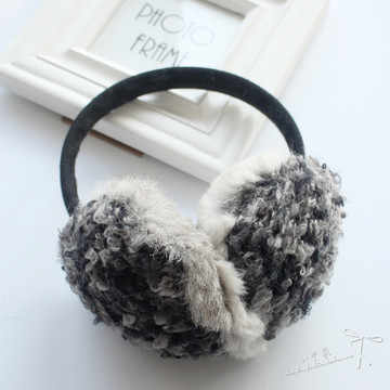 包邮女款韩版可爱耳套耳罩冬季保暖真兔毛皮草耳捂耳包超大护耳暖