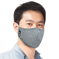 新款格子防雾霾口罩PM2.5纯棉口罩防尘防甲醛N95男士口罩送滤片