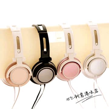 韩版耳机头戴式音乐重低音游戏耳麦手机电脑通用带麦克风可折叠女