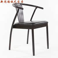 铁艺餐椅复古做旧实木靠背餐桌椅酒吧咖啡厅椅复古家具铁皮椅特价