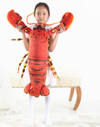 海洋乐园仿真大龙虾毛绒公仔儿童玩具玩偶布娃娃抱枕创意生日礼物