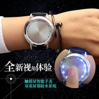 韩国创意夜光发光时尚潮男表触摸皮带防水个性女学生潮流情侣手表