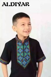 新疆少数民族风服装 儿童衬衣T恤男童女童童装春夏装新疆民族服饰