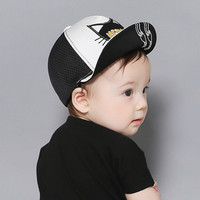 婴幼儿童帽子 6-12-24个月 男宝宝夏天凉帽 0-1岁遮阳网帽 鸭舌帽